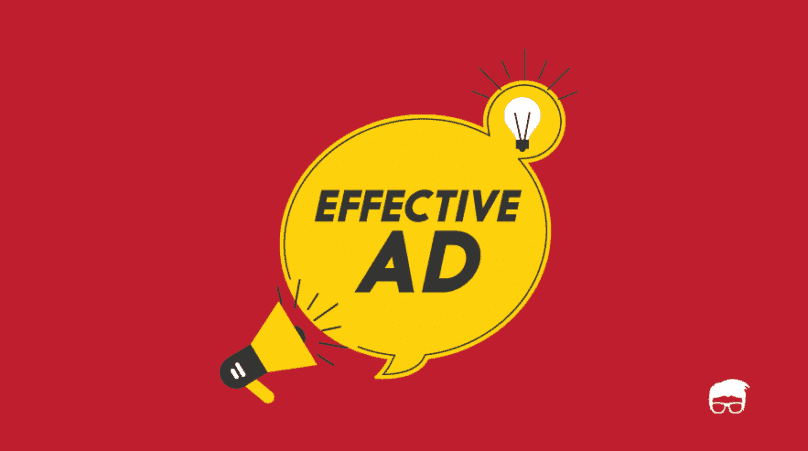 A microphone and bulb represents an effective ad