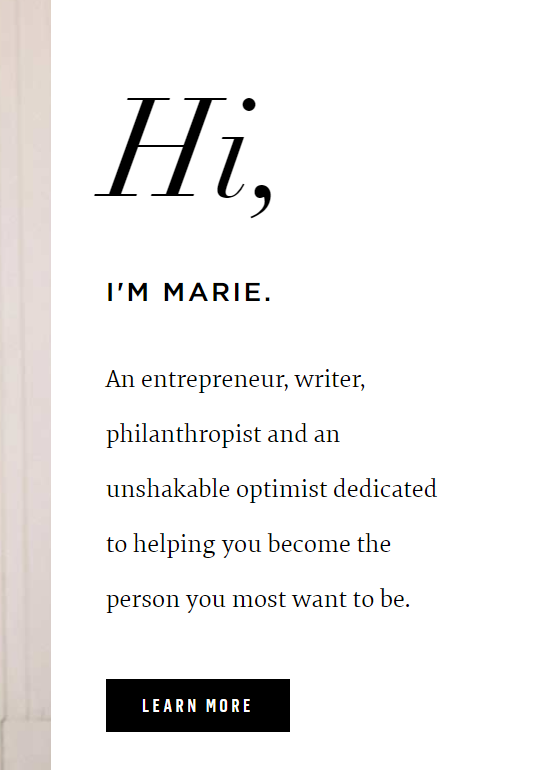 Marie Forleo personal brand statement
