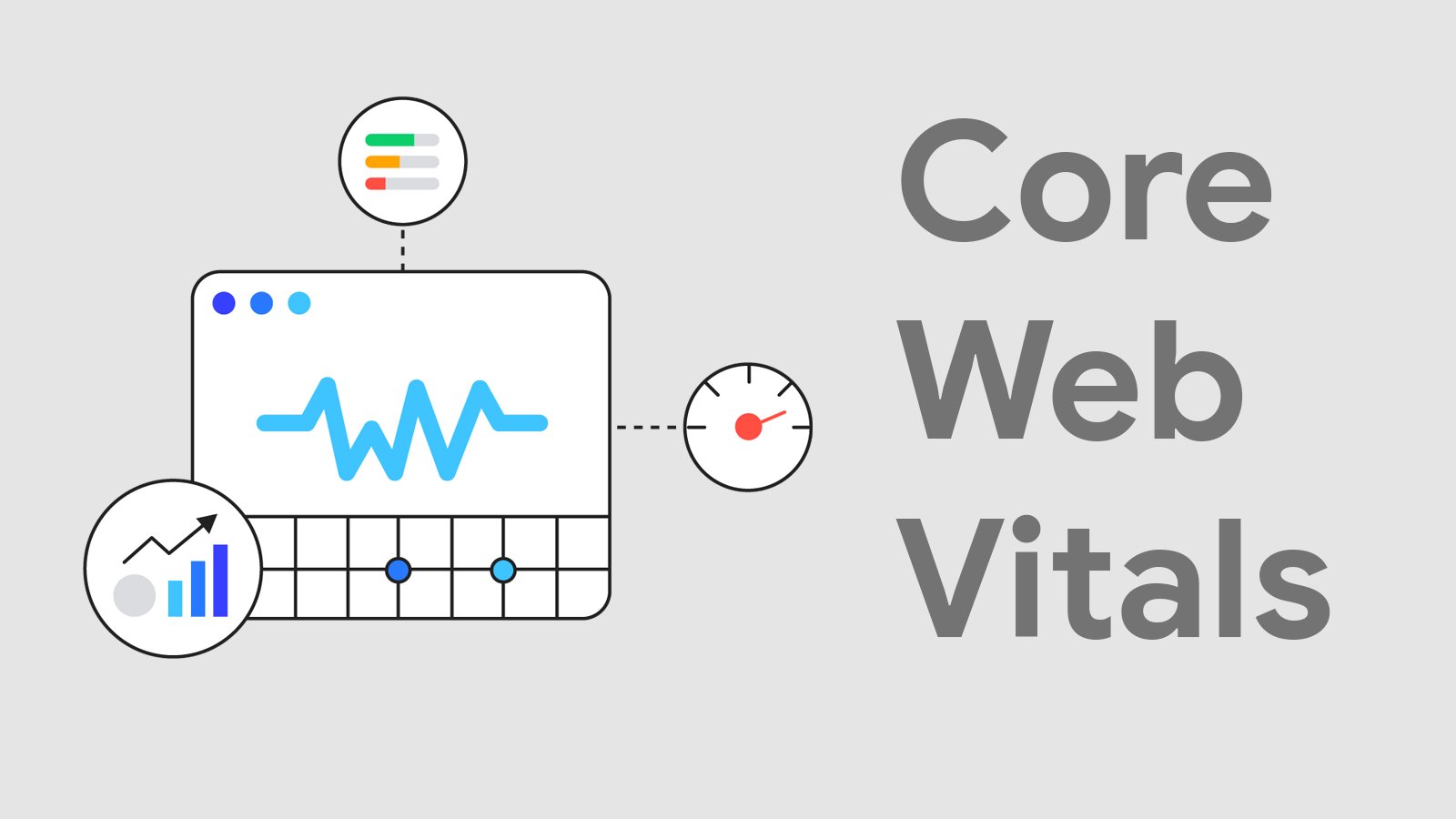 Line and bar graph, and core web vitals
