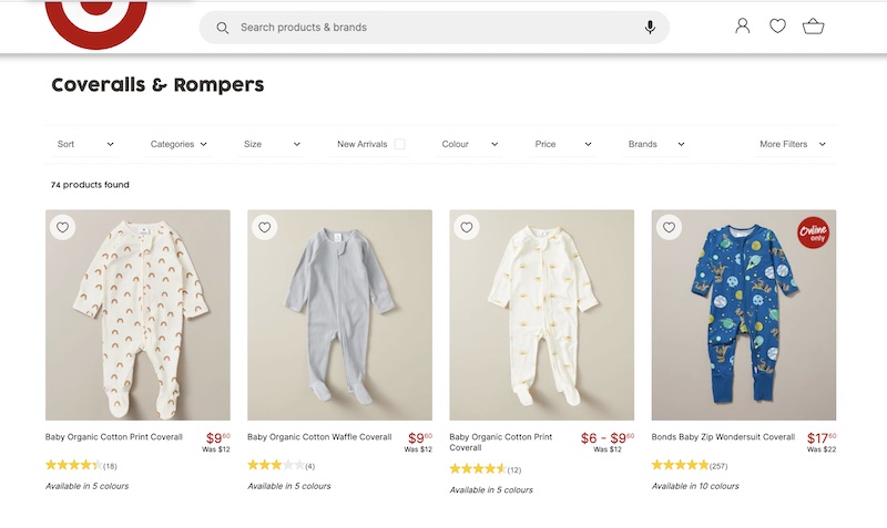 Coverall and rompers in online site