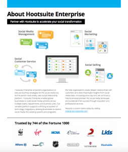 About Hootsuite Enterprise written in a paper