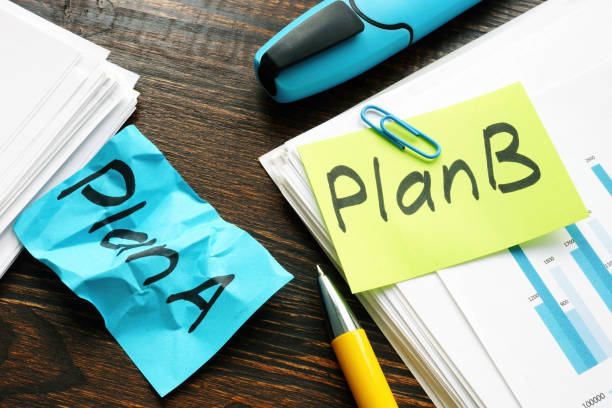Plan a and plan b writte on note