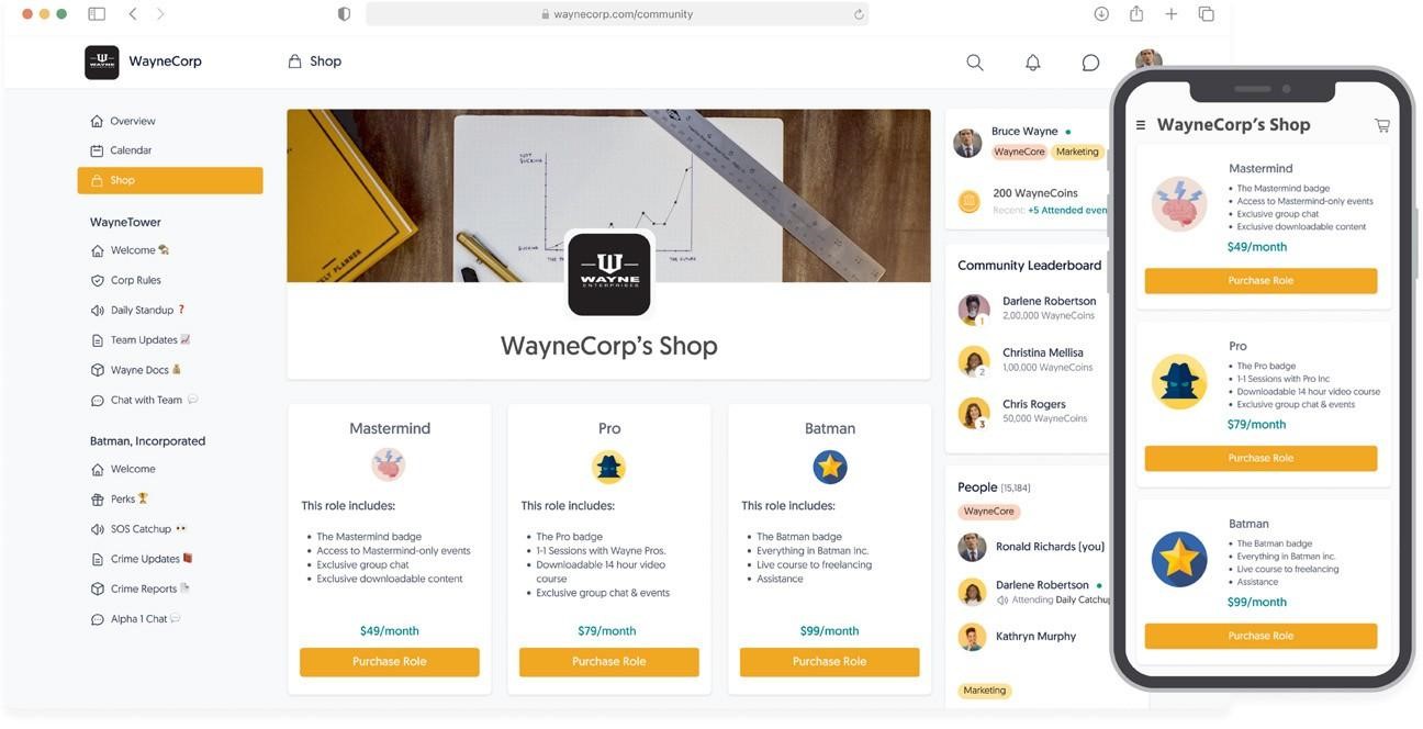WayneCorp Shop screenshot