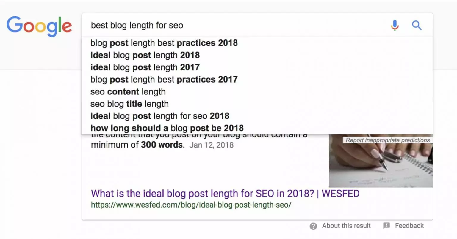 Best blog post for seo on google search bar