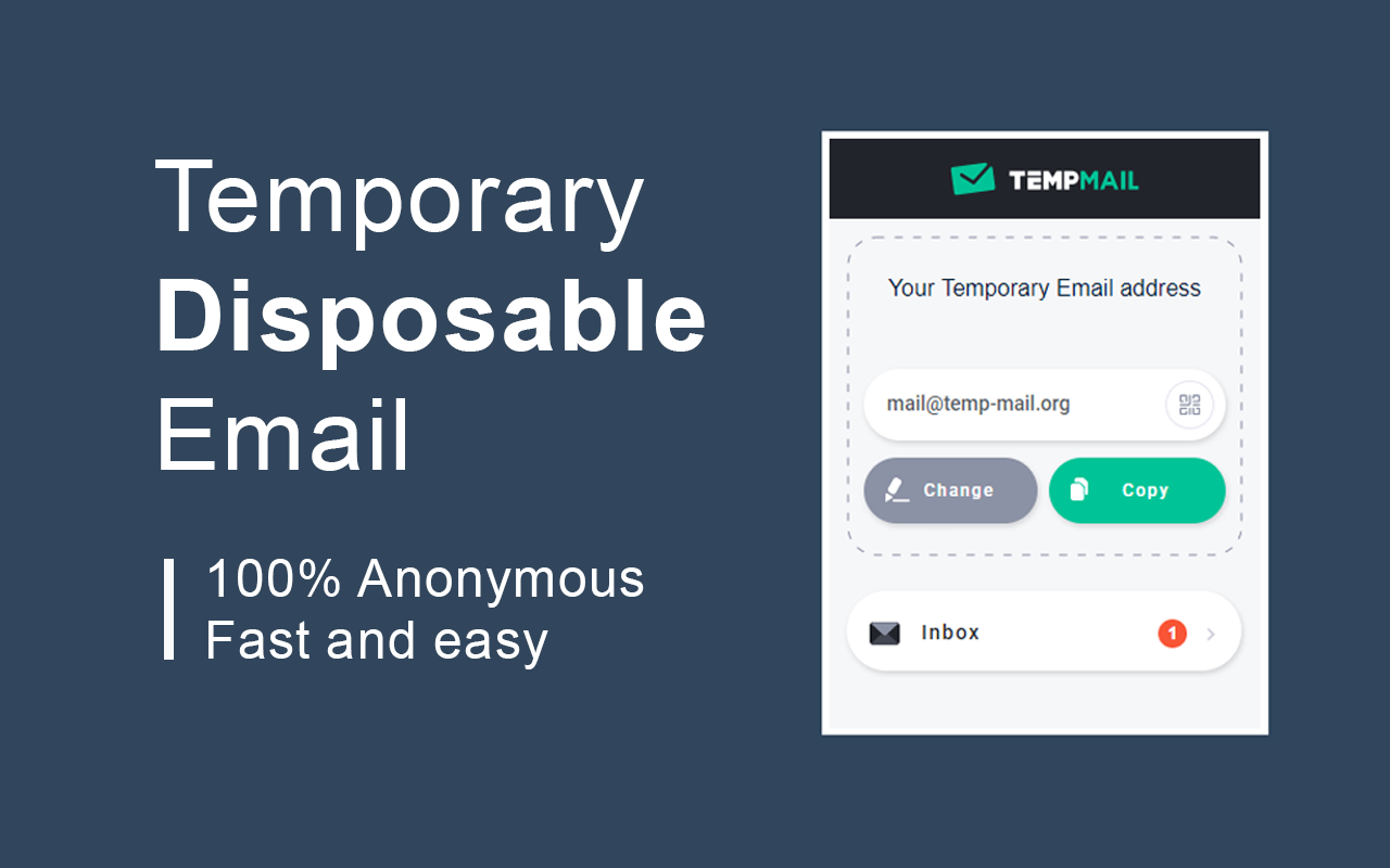 Tempmail homepage