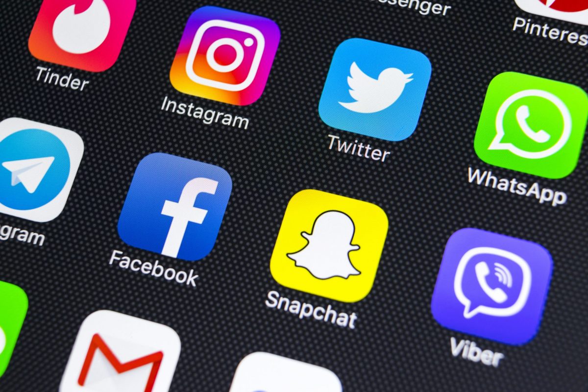 Social Media icons like facebook, snapchat, viber, whatsapp, and etc.