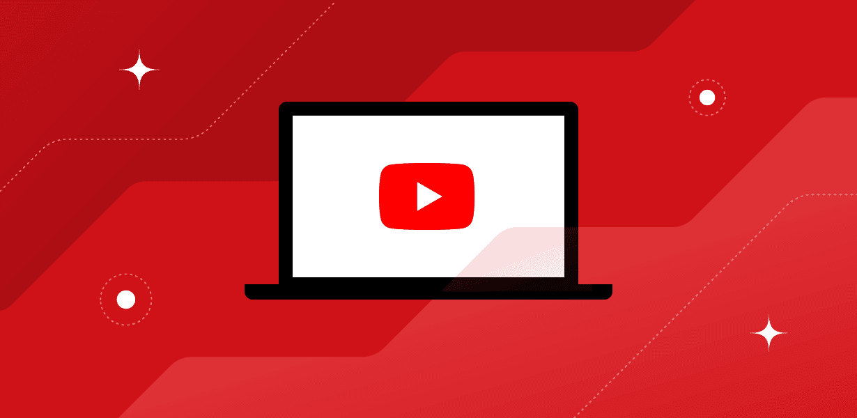 Youtube logo on a laptop