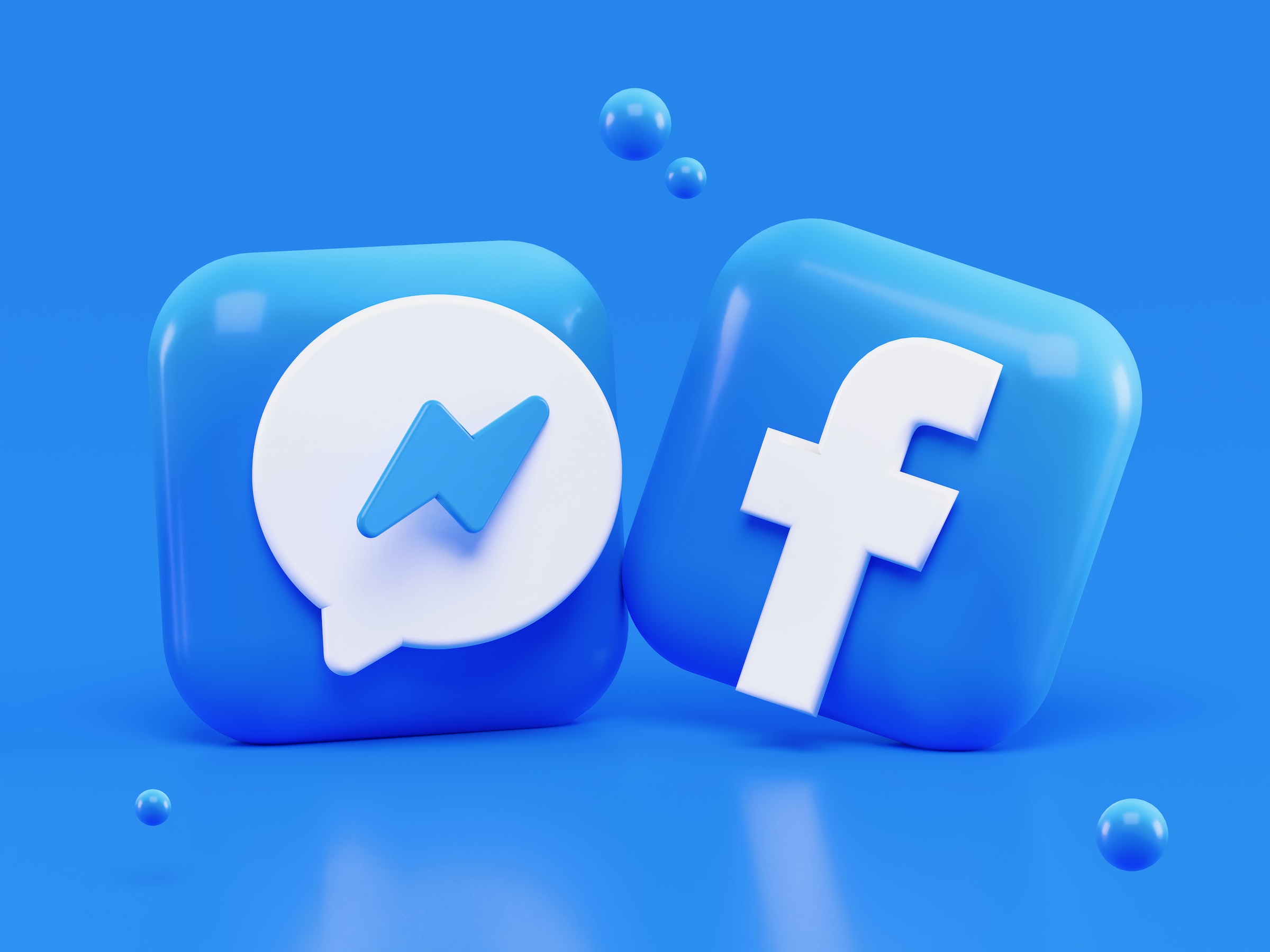 Facebook and messenger app icon in blue