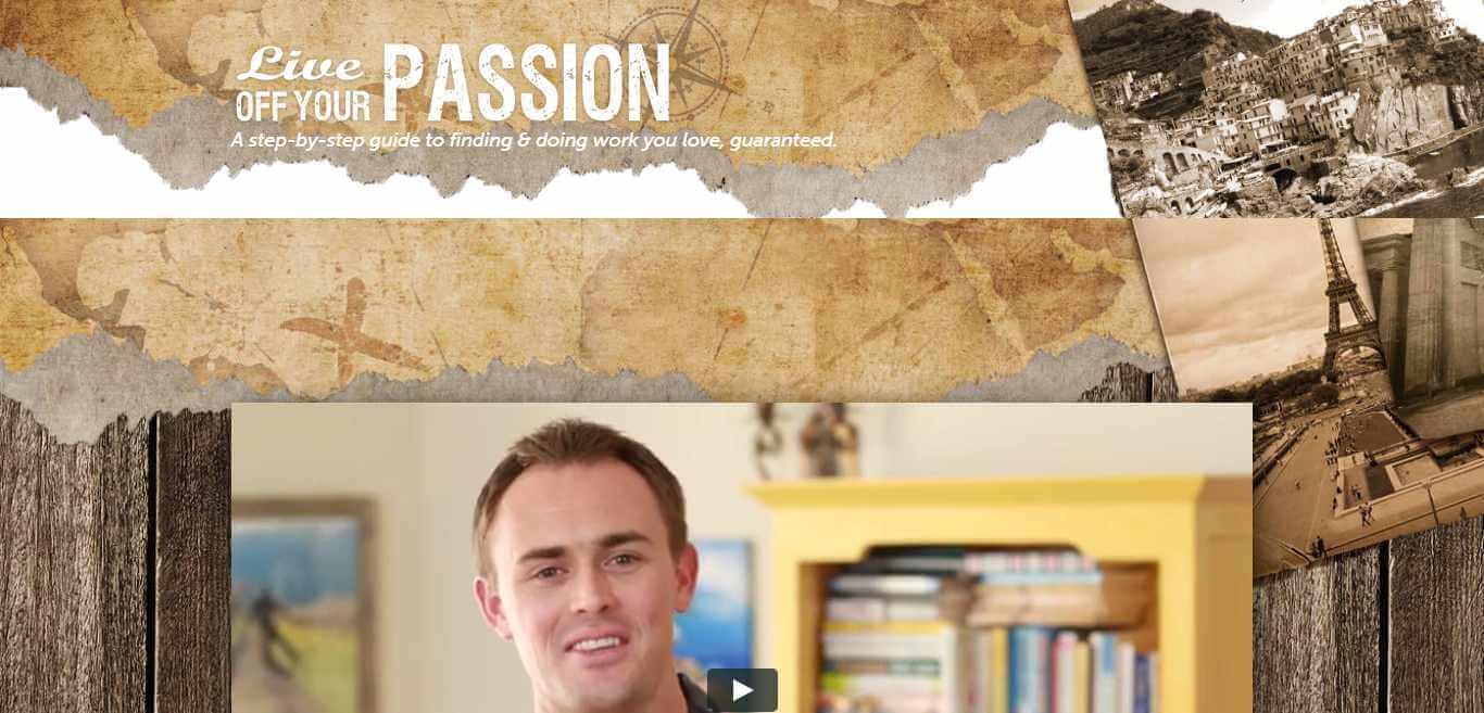 Live Off Your Passion Sales Page