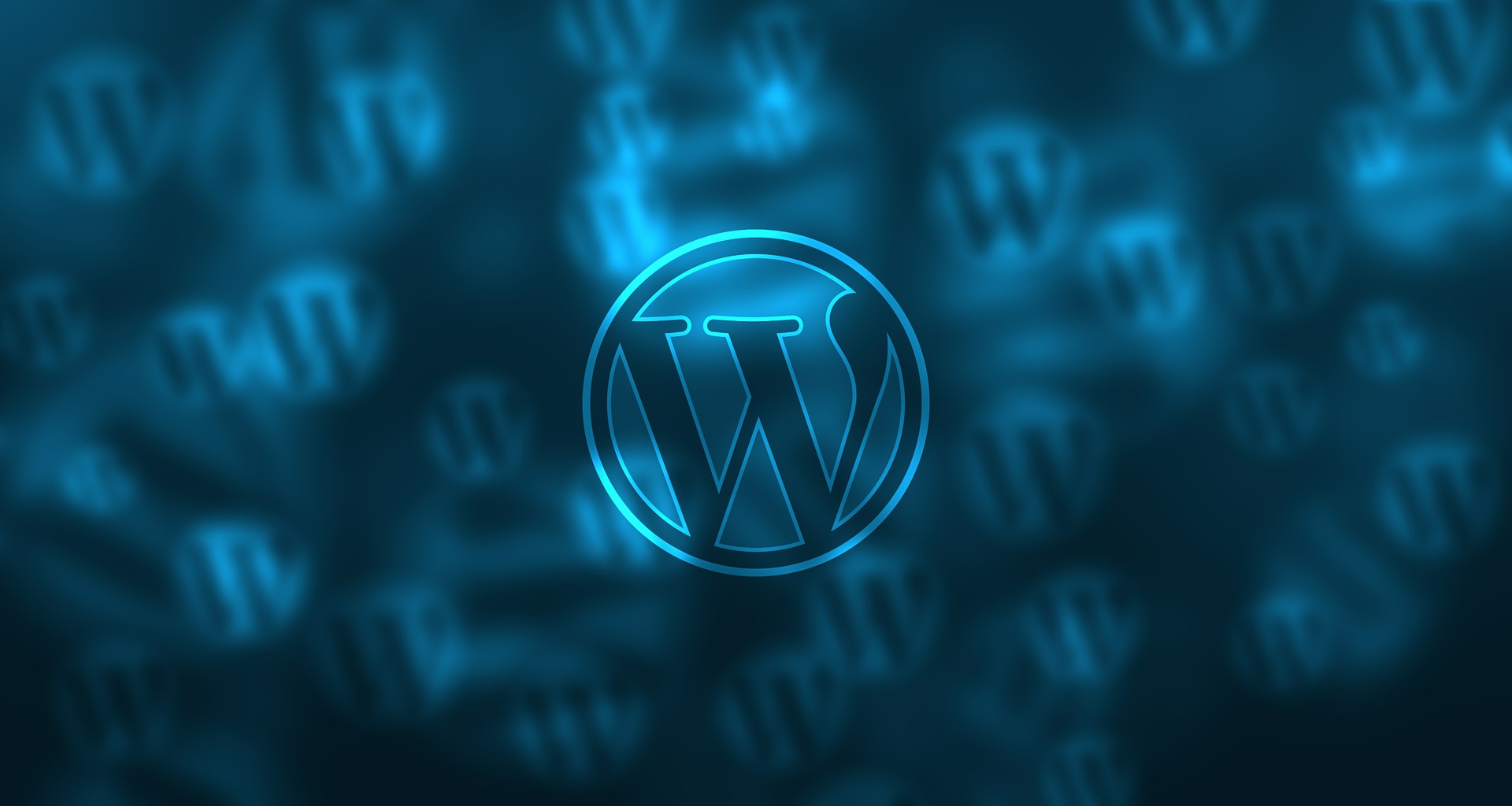 Wordpress logo in blue 