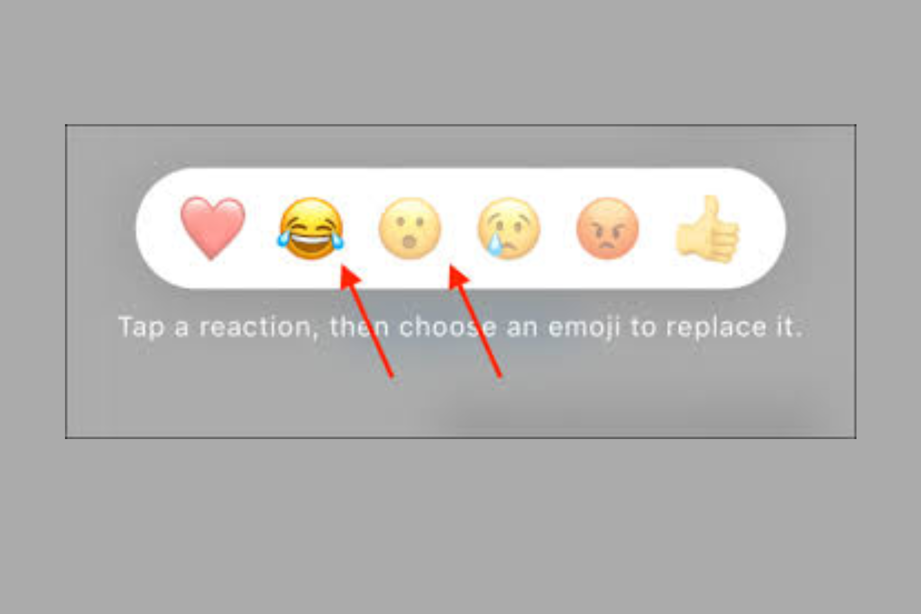 Choices of Instagram reactions highlighting the laugh reaction