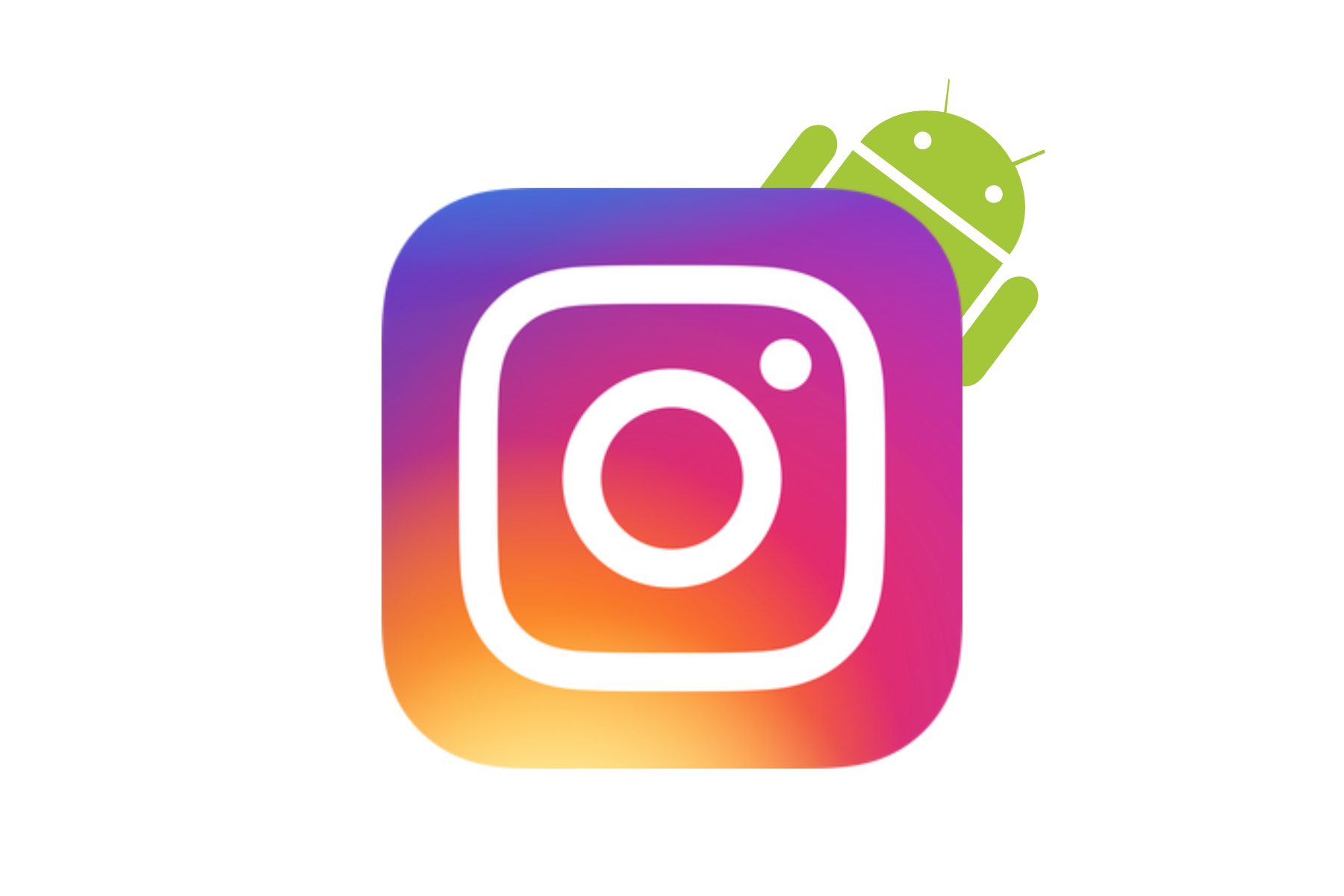 Instagram logo with Android