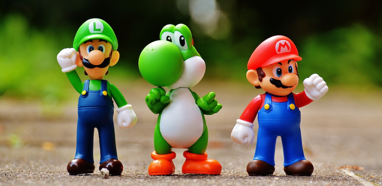 Super Mario, Luigi, and Yoshi Figurines