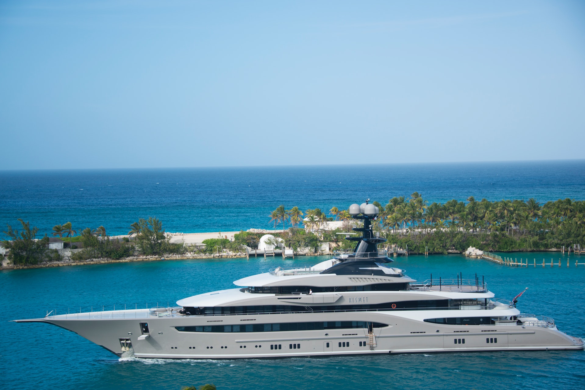 Luxury Yacht on Body of Water