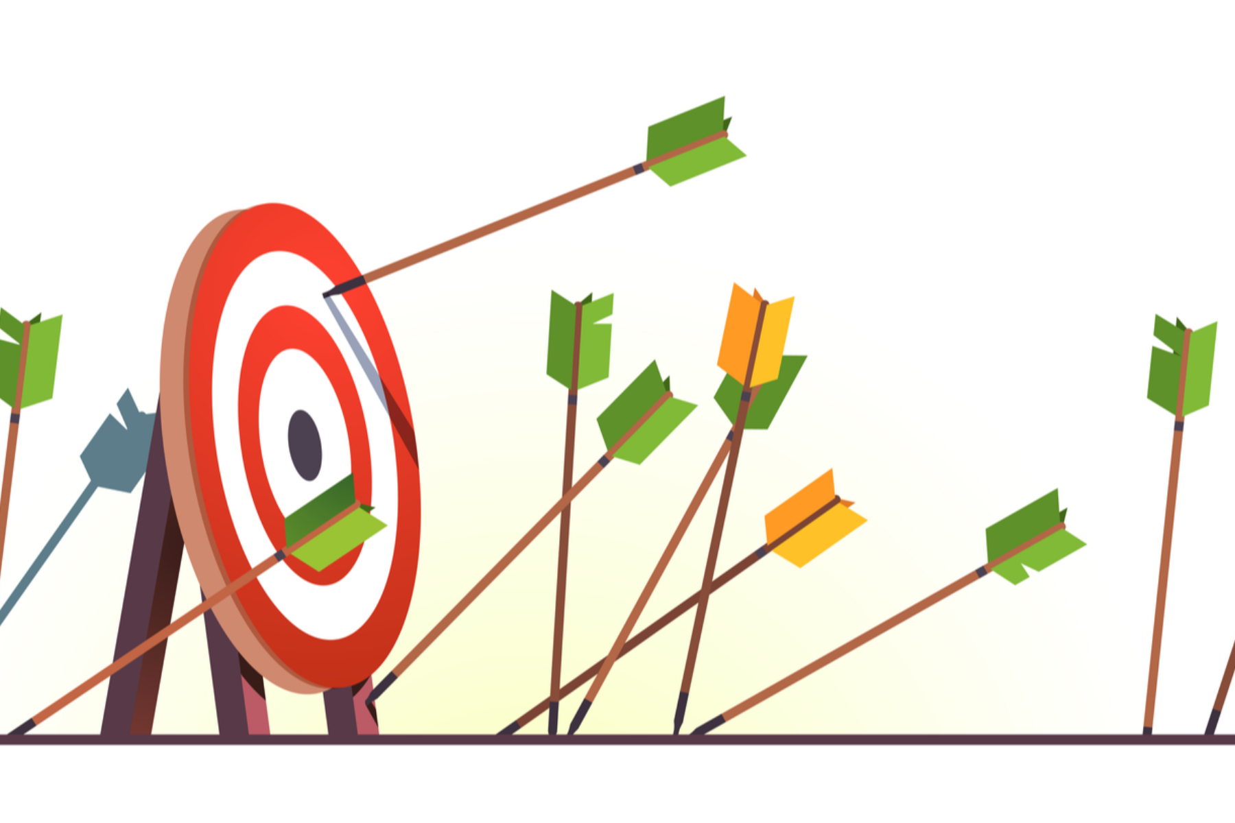 Archery target containing arrows