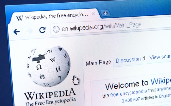 A Wikipedia tab on a computer