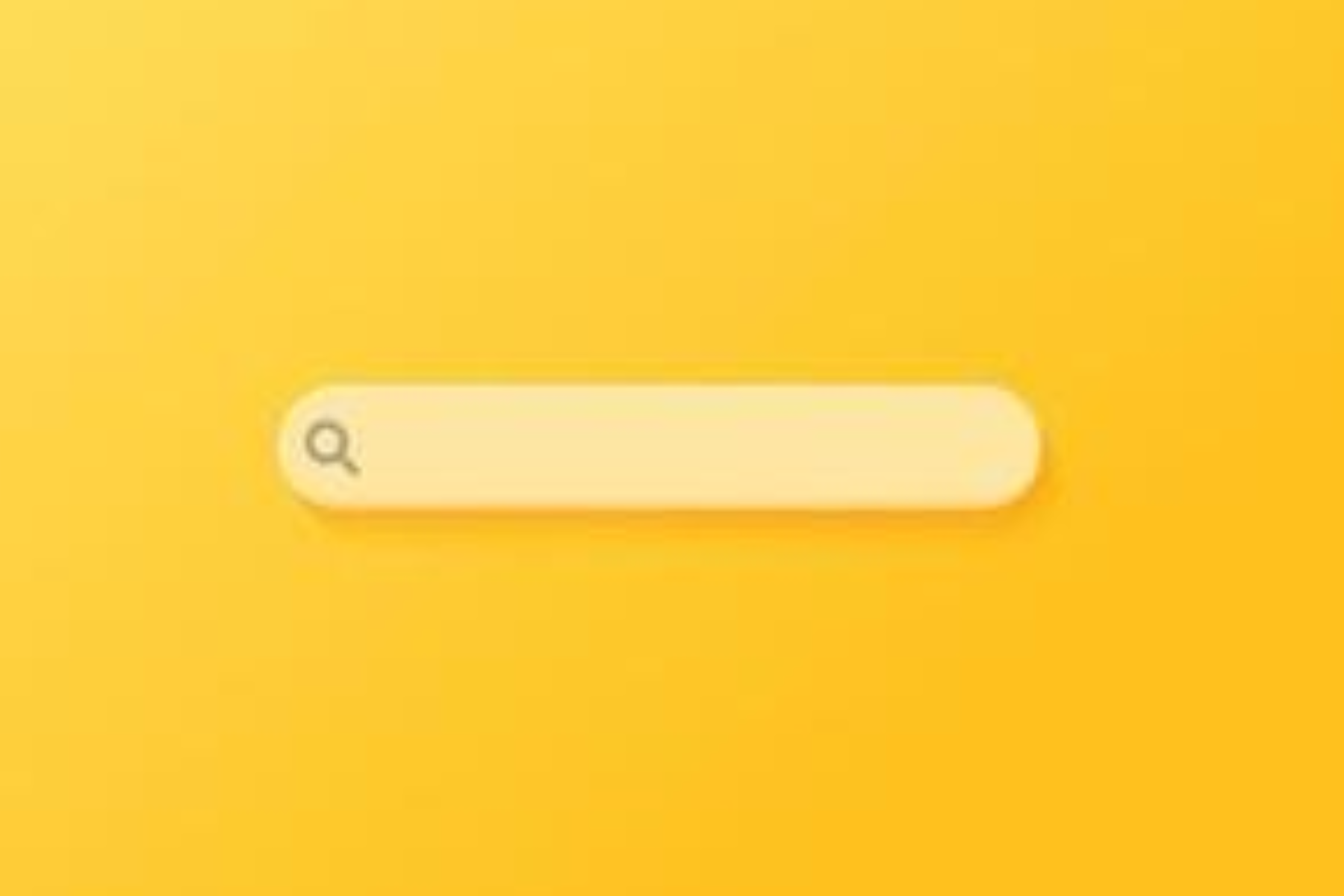 A search bar on a yellow background