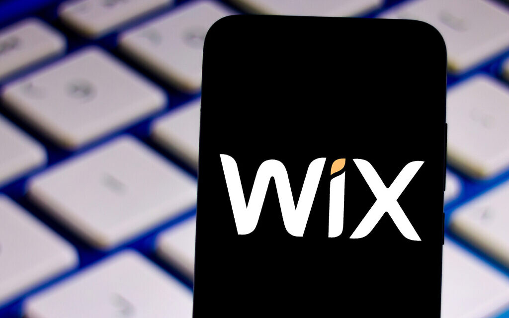 Wix logo on a phone