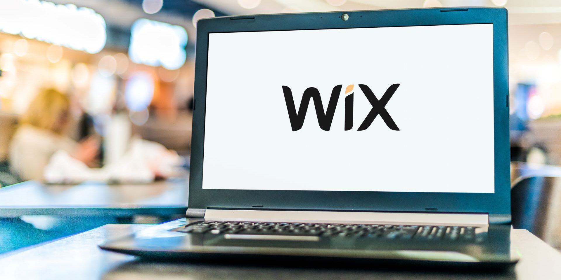 Wix logo on a laptop