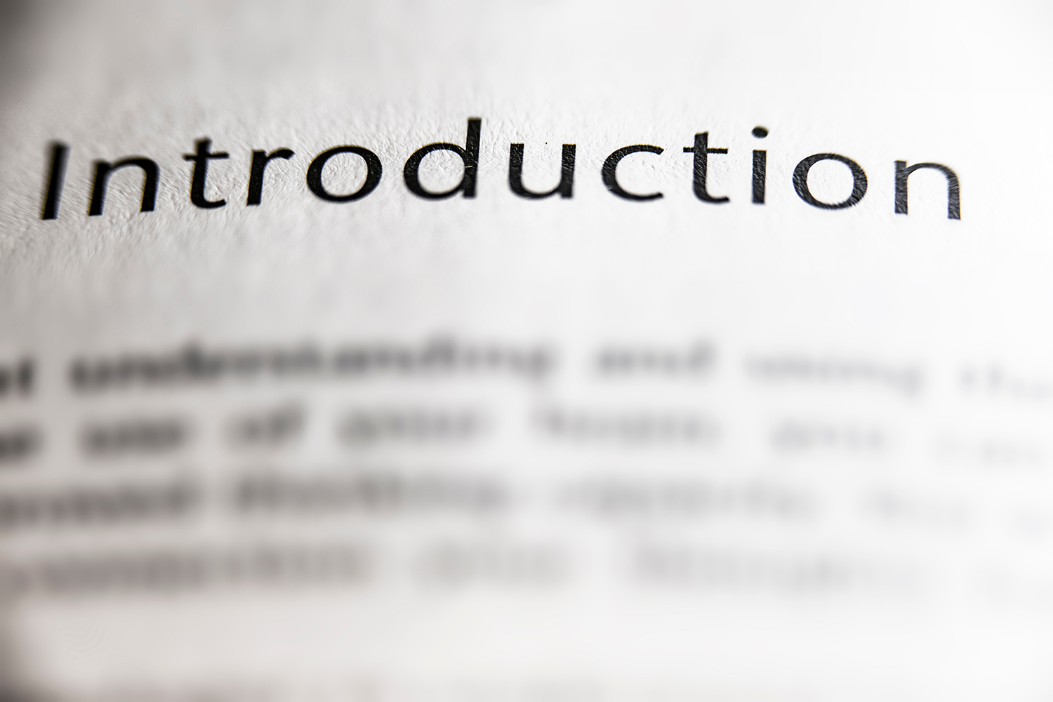 A paper that highlights the phrase "Introduction"