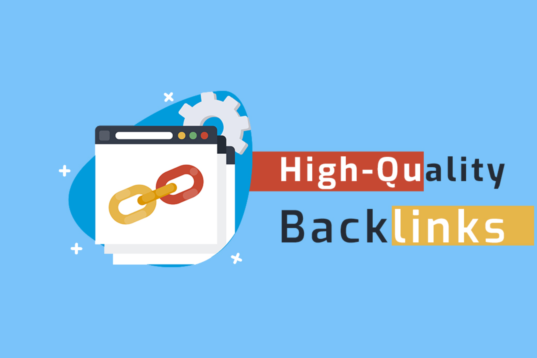 A backlink logo on a screen tab