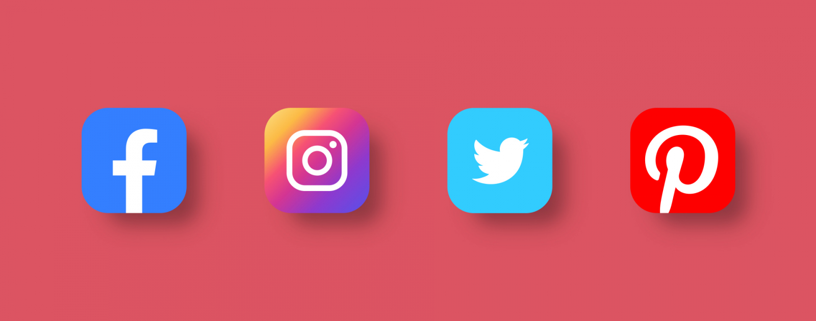 Facebook, Instagram, Twitter, and Pinterest logo