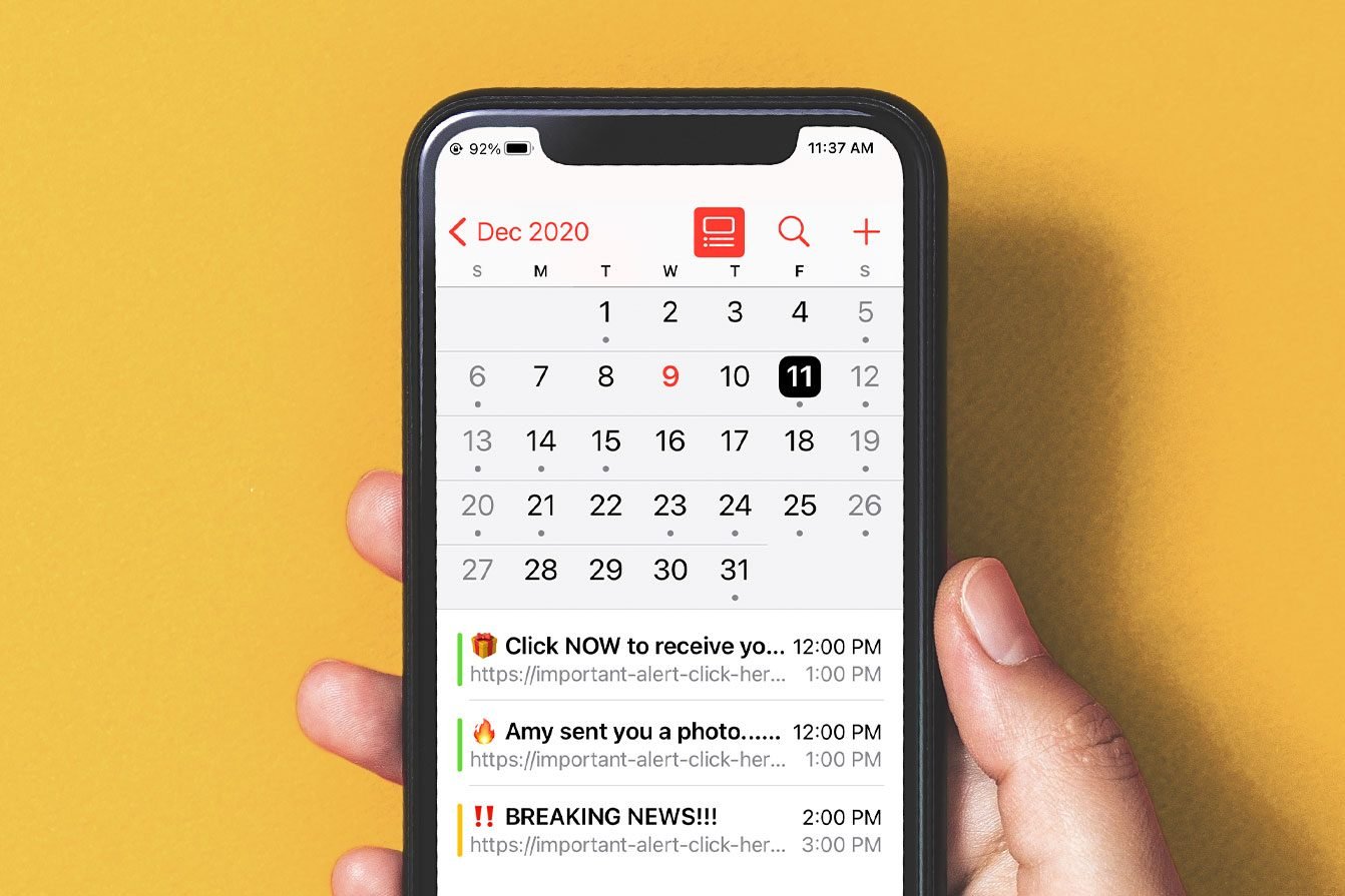 How To Delete IPhone Calendar Spam