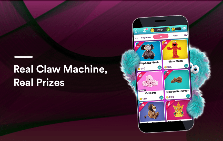 Clawee prizes on a smartphone.