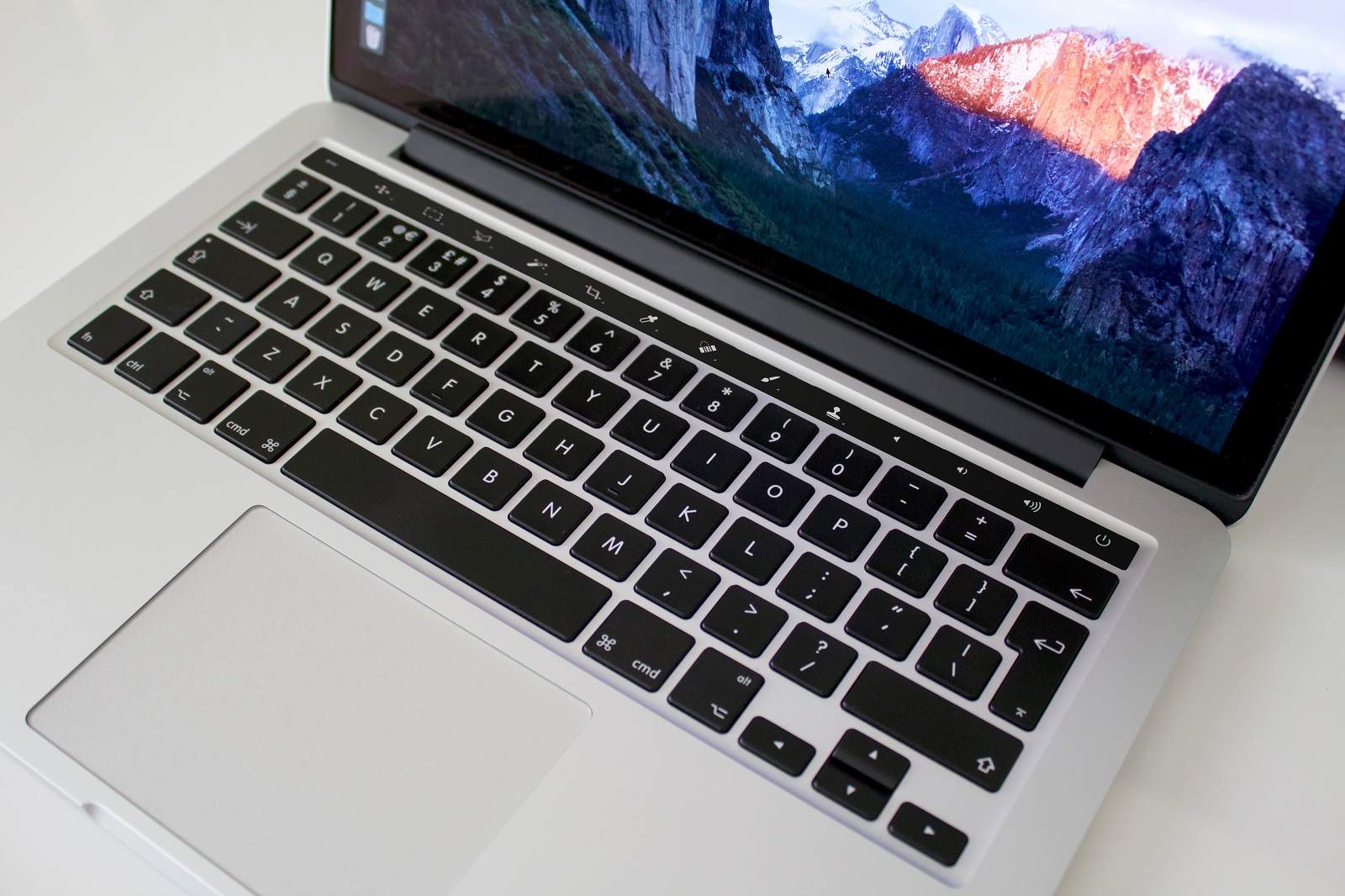 Gray MacBook laptop keyboard