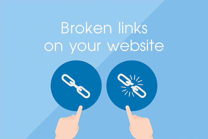 Broken links on your website infographic