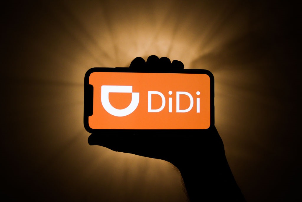 DiDi logo on a phone