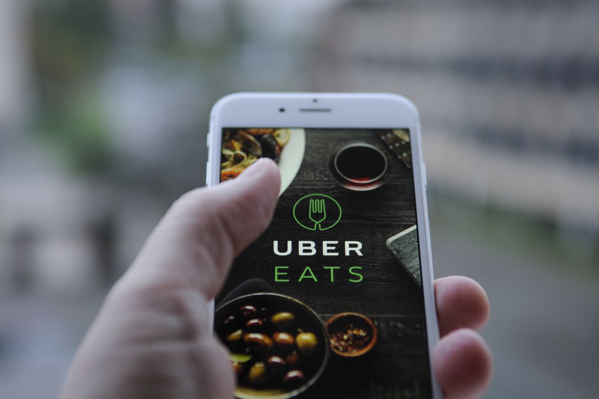 Uber Eats app on a phone