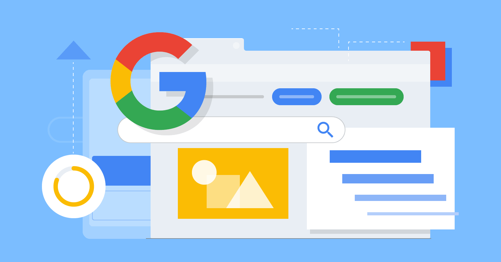Google ranking shown with mockups